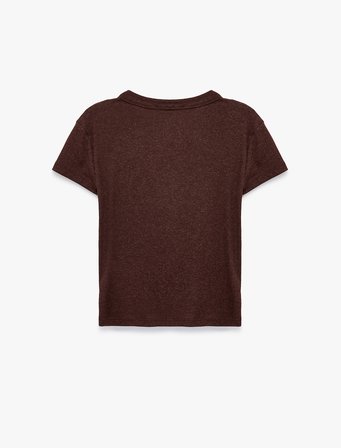 Slim Fit Düğmeli Bisiklet Yaka Kısa Kollu Hırka