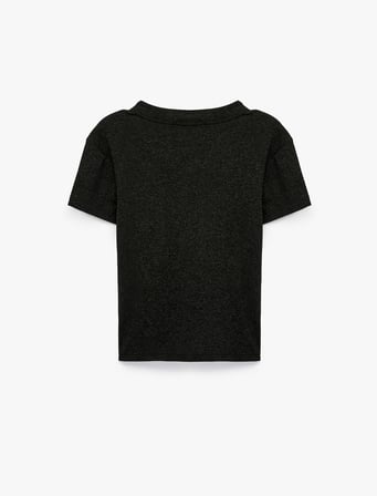 Slim Fit Düğmeli Bisiklet Yaka Kısa Kollu Hırka