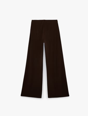 Sandy Kumaş Bol Paça Pantolon
