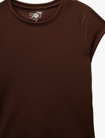 Slim Fit Bisiklet Yaka Kısa Kollu Spor Tişört