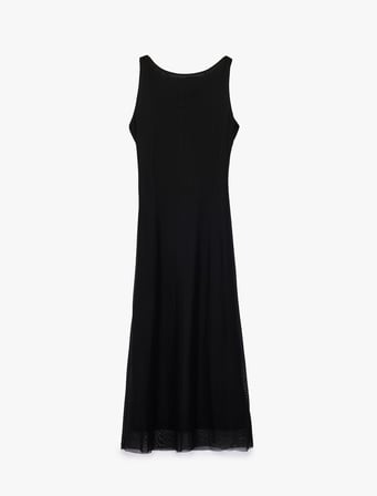 Slim Fit Asimetrik Drapeli Kayık Yuvarlak Yaka Kolsuz Midi Elbise