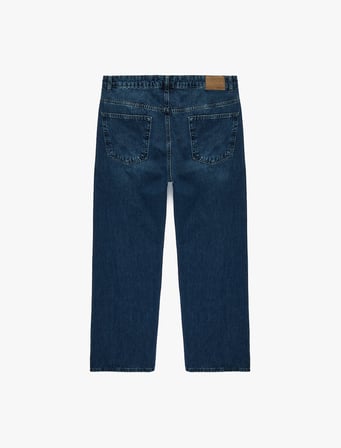 Normal Bel Pamuklu Cepli Bol Loose Fit Jean Pantolon - Steve Jean