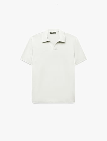 Viskon Karışımlı Kısa Kollu Regular Fit Polo Yaka Tişört