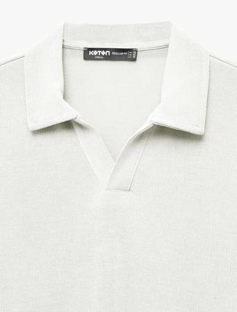 Viskon Karışımlı Kısa Kollu Regular Fit Polo Yaka Tişört