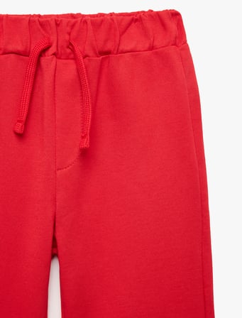 Pamuklu Beli Bağcıklı Basic Eşofman Altı