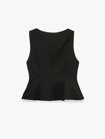 Bisiklet Yaka Slim Fit Peplum Bluz