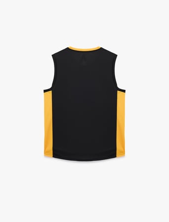 Regular Fit Kolsuz Renk Bloklu Bisiklet Yaka Baskılı Spor Atlet