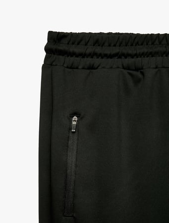 Scuba Kumaş Beli Bağcıklı Fermuarlı Cepli Spor Jogger Eşofman Altı