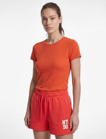 Slim Fit Kısa Kollu Bisiklet Yaka Viskon Spor Tişört