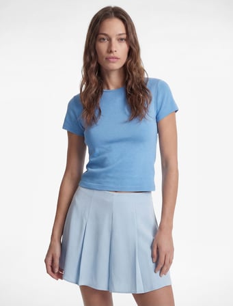 Slim Fit Kısa Kollu Bisiklet Yaka Viskon Spor Tişört