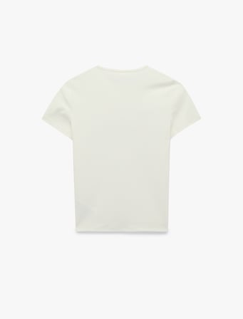 Pamuklu Slim Fit Kısa Kollu Bisiklet Yaka Meyve Baskılı Tişört