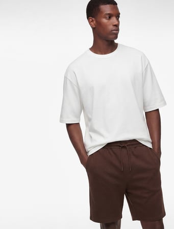 Pamuklu 3/4 Kollu Bisiklet Yaka Oversize Tişört