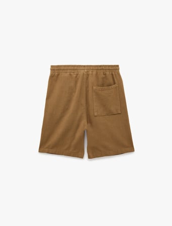 Regular Fit Cepli Pamuklu Beli Bağcıklı Şort