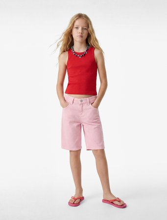 Pamuklu Loose Fit Normal Bel Denim Şort