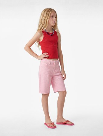 Pamuklu Loose Fit Normal Bel Denim Şort