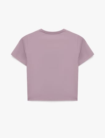Pamuklu Slim Fit Kısa Kollu Bisiklet Yaka Spor Tişört