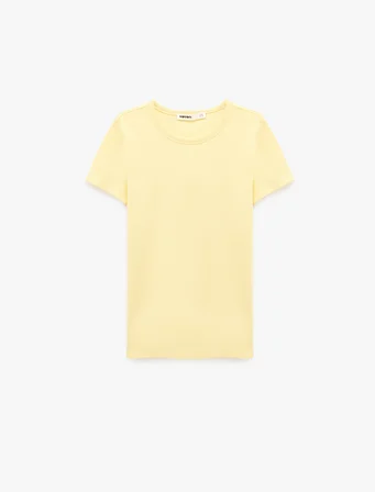 Pamuklu Slim Fit Bisiklet Yaka Kısa Kollu Tişört