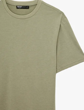 Regular Fit Bisiklet Yaka Kısa Kollu Basic Tişört