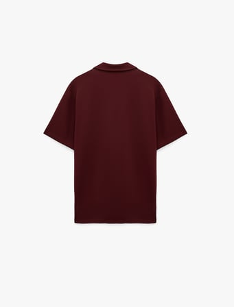 Kısa Kollu Regular Fit Viskon Karışımlı Polo Yaka Basic Tişört