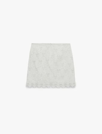 Koton X Melis Ağazat - Slim Fit Mikro Mini Dantel Etek