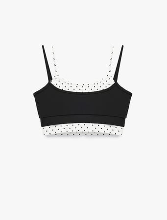 İp Askılı Kolsuz Slim Fit İkili Puantiyeli Sporcu Sütyeni