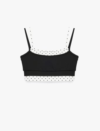 İp Askılı Kolsuz Slim Fit İkili Puantiyeli Sporcu Sütyeni