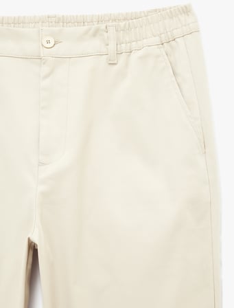 Pamuklu Regular Fit Cepli Beli Lastikli Gabardin Yazlık Chino Pantolon