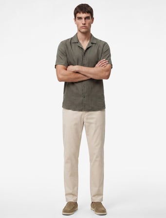 Pamuklu Regular Fit Cepli Beli Lastikli Gabardin Yazlık Chino Pantolon