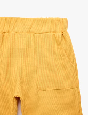 Pamuklu Beli Lastikli Cepli Şort