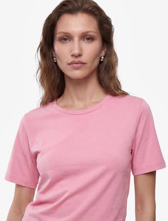 Pamuklu Slim Fit Kısa Kollu Bisiklet Yaka Basic Tişört