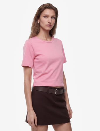 Pamuklu Slim Fit Kısa Kollu Bisiklet Yaka Basic Tişört