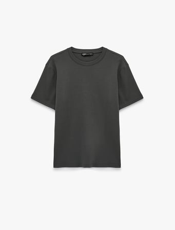 Regular Fit Bisiklet Yaka Pamuklu Tok Kumaş Kısa Kollu Basic Tişört