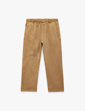 Pamuklu Cepli Bol Kalıp Beli Bağcıklı Jean Pantolon