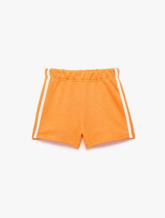 Beli Lastikli Pamuk Karışımlı Basic Şort