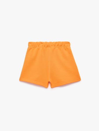 Beli Lastikli Pamuk Karışımlı Basic Şort