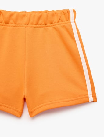 Beli Lastikli Pamuk Karışımlı Basic Şort