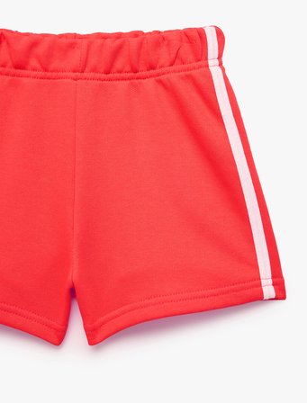 Beli Lastikli Pamuk Karışımlı Basic Şort