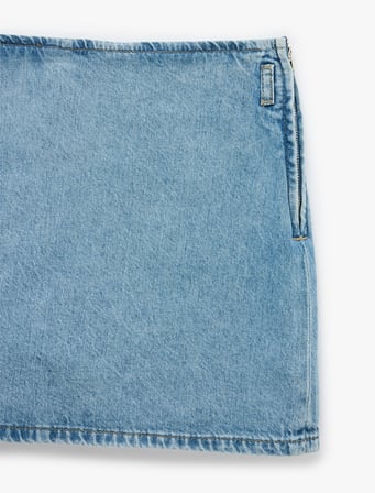 Pamuklu Fermuarlı Relax Fit Mini Denim Şort Etek