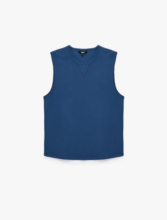 Dikiş Detaylı Pamuklu Kolsuz Bisiklet Yaka Basic Spor Atlet