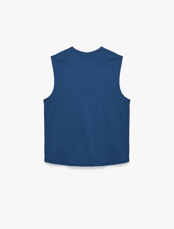 Dikiş Detaylı Pamuklu Kolsuz Bisiklet Yaka Basic Spor Atlet