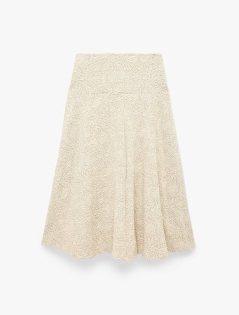 Standart Bel Dokulu Kloş Midi Etek