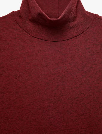 Slim Fit Dik Yaka Uzun Kollu Tişört
