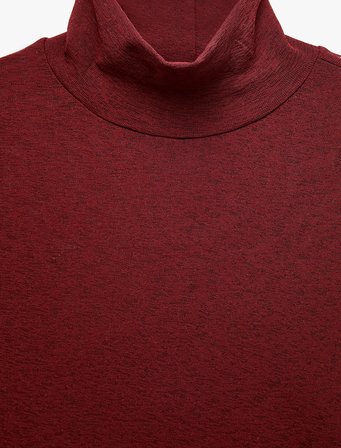 Slim Fit Dik Yaka Uzun Kollu Tişört