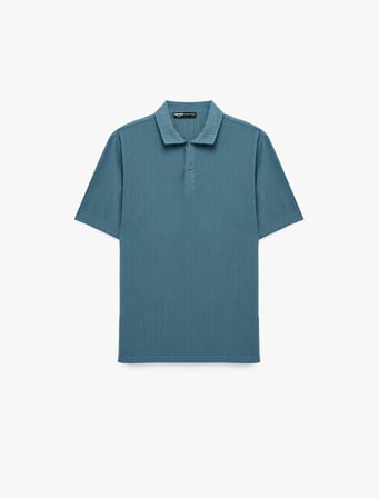 Regular Fit Kısa Kollu Düğmeli Polo Yaka Tişört
