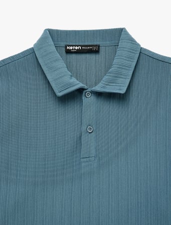Regular Fit Kısa Kollu Düğmeli Polo Yaka Tişört