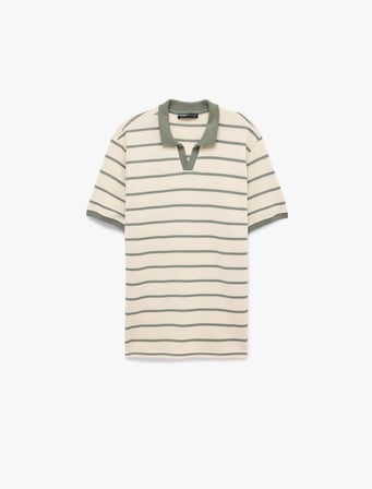 Pamuklu Regular Fit Kısa Kollu Çizgili Polo Yaka Tişört