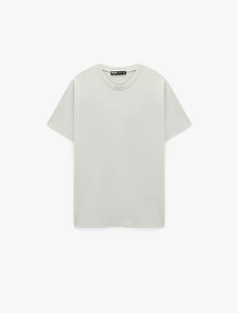 Bisiklet Yaka Viskon Karışımlı Kısa Kollu Basic Slim Fit Tişört