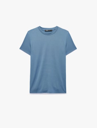 Bisiklet Yaka Viskon Karışımlı Kısa Kollu Basic Slim Fit Tişört