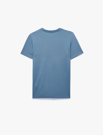Bisiklet Yaka Viskon Karışımlı Kısa Kollu Basic Slim Fit Tişört