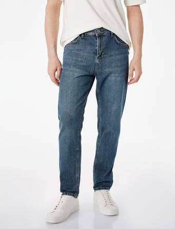 Regular Fit Pamuklu Tapered Jean Pantolon - Joe Jean